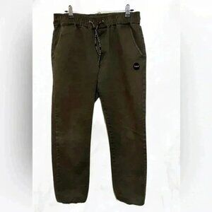 Bathing Bape  Aape dark green elastic bottom cargo pants 33